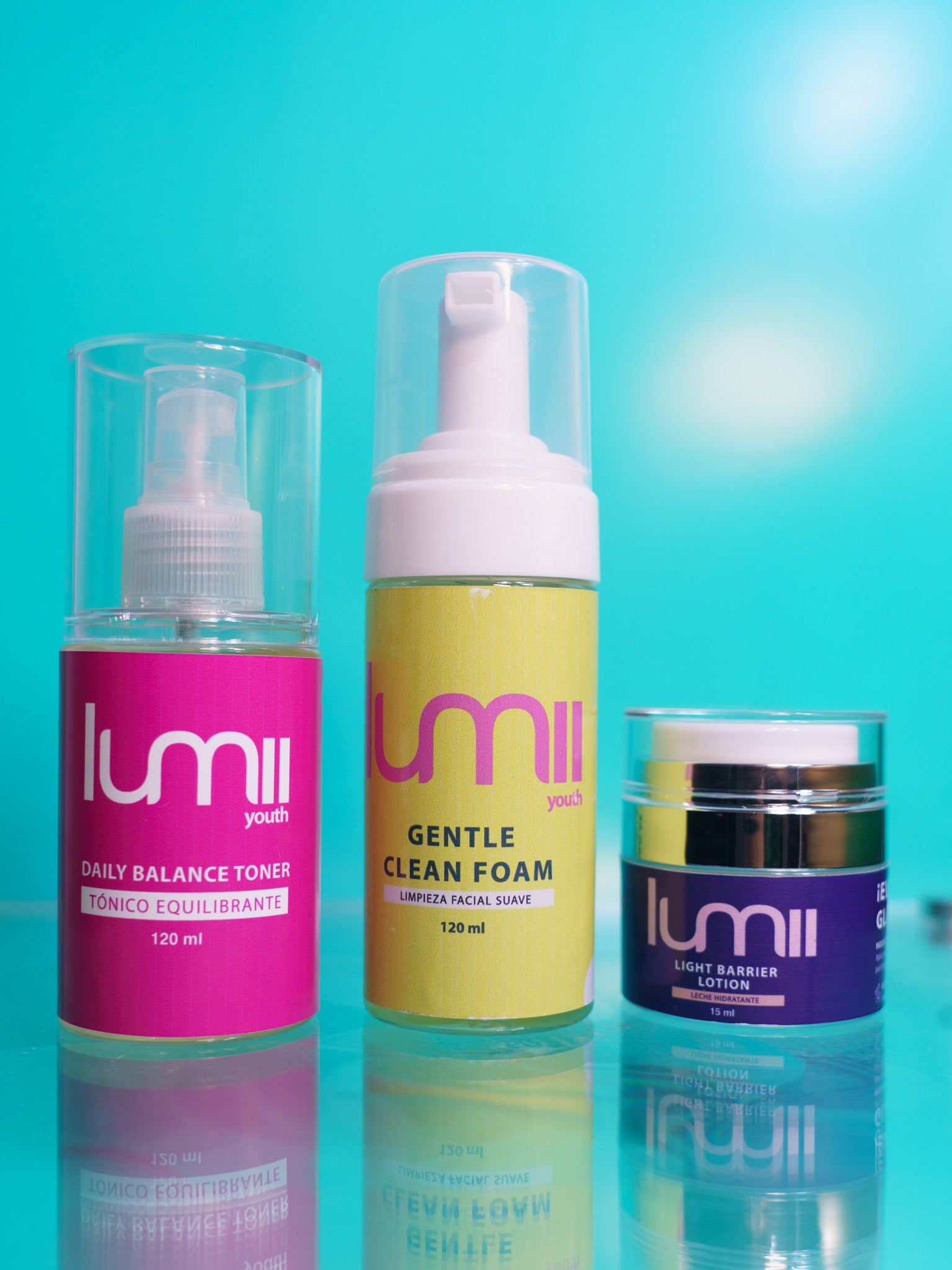 Rutina completa Youth | Espuma, tónico y crema hidratante.
